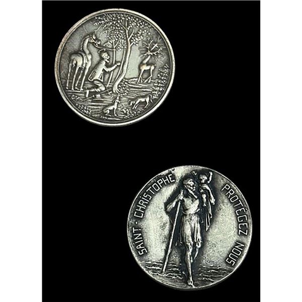 A small card of division one Religious scene buttons