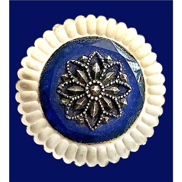 A division one scarce pearl and glass button