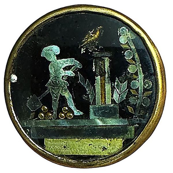 A RARE division one under glass scene button