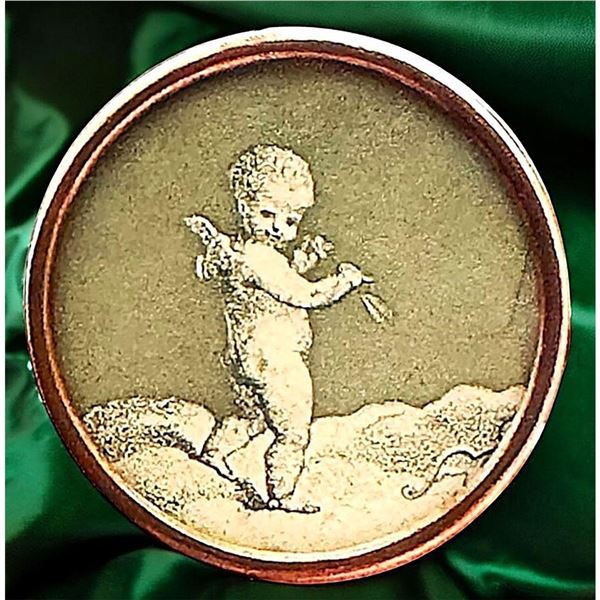 A division one pictorial under glass button