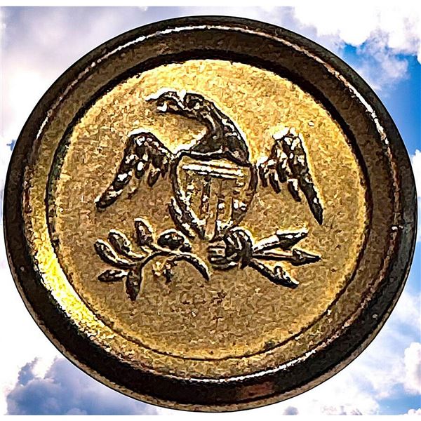 A division one metal pictorial button