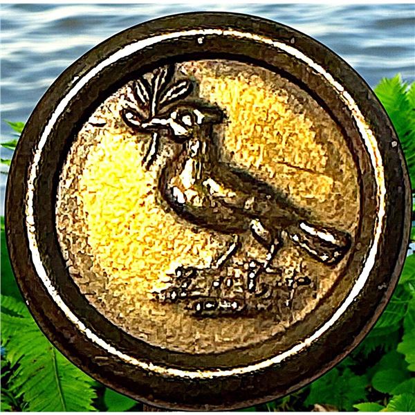 A division one metal pictorial button