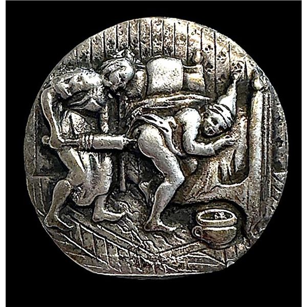 A division one pictorial metal button