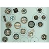 Image 1 : A partial card of assorted div 1 & 3 Silver Buttons