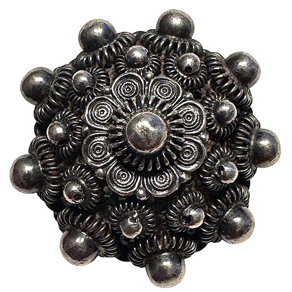 A scarce size Division one Peasant silver button