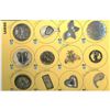 Image 1 : A partial card of division 1 & 3 metal buttons
