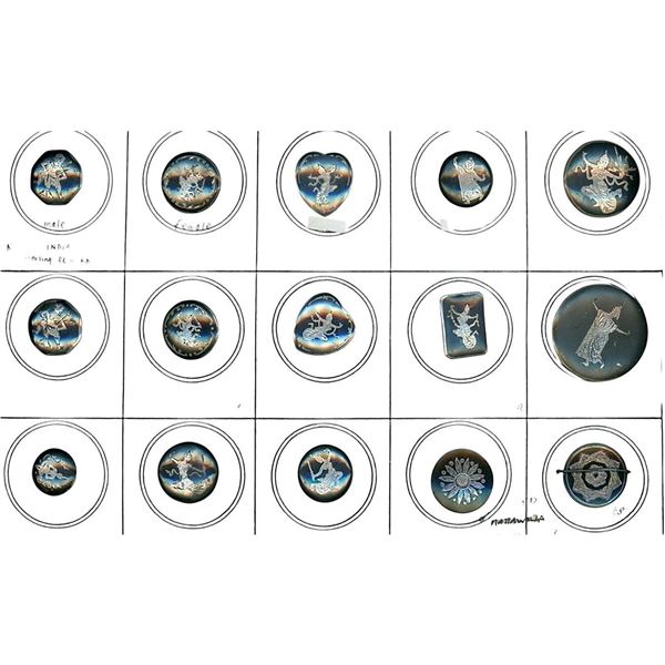 A partial card of division three Niello Buttons