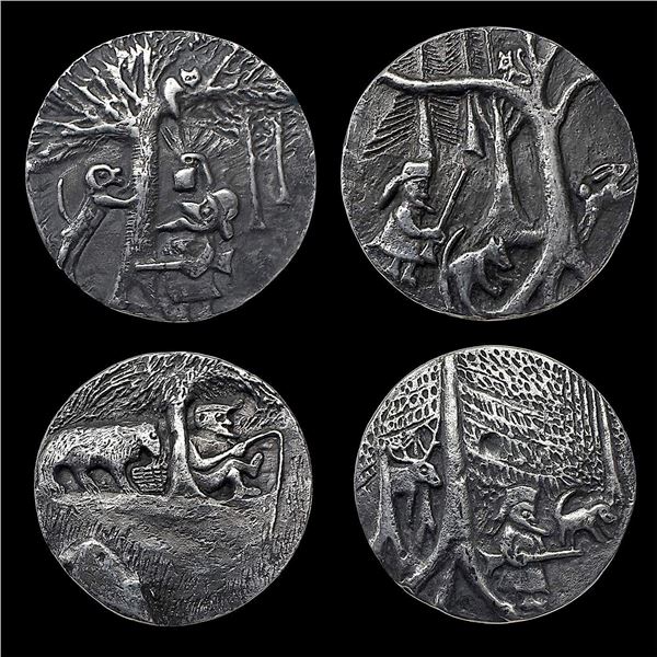 A RARE set of pewter Sporting pictorial buttons