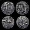 Image 1 : A RARE set of pewter Sporting pictorial buttons