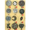 Image 6 : A partial card of division 1 & 3 metal buttons