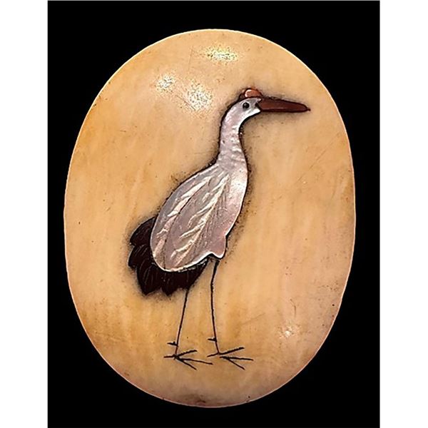 A division one Japanese inlaid button