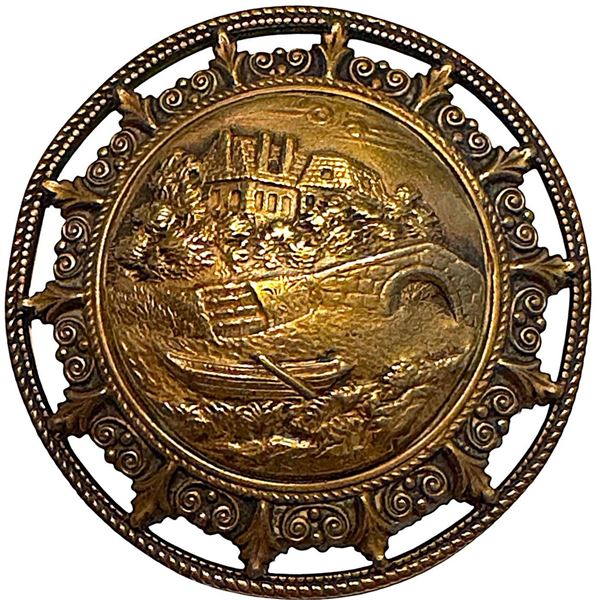 A division one openwork border pictorial button