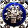 Image 3 : A division 1 pierced silver and enamel pictorial button