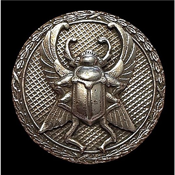 A division 3 early French white metal pictorial button