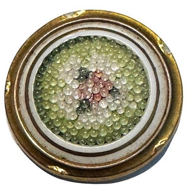 A division one white glass colorful button