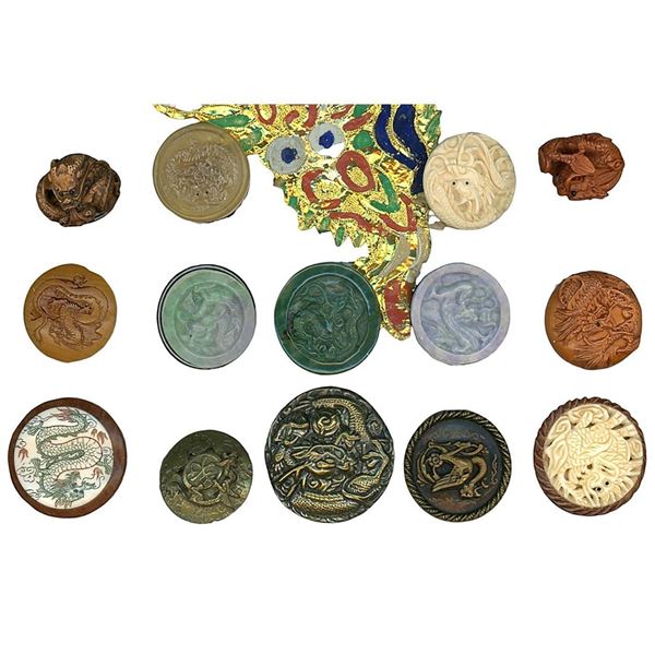 A partial card of division 1 & 3 Asian themed buttons