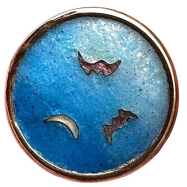 A division one Japanese enamel pictorial button