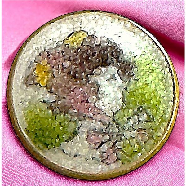 A scarce division one pictorial glass button