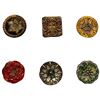 Image 5 : A partial card of assorted division 1 & 3 Glass buttons