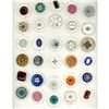 Image 1 : A full card of division one assorted glass buttons