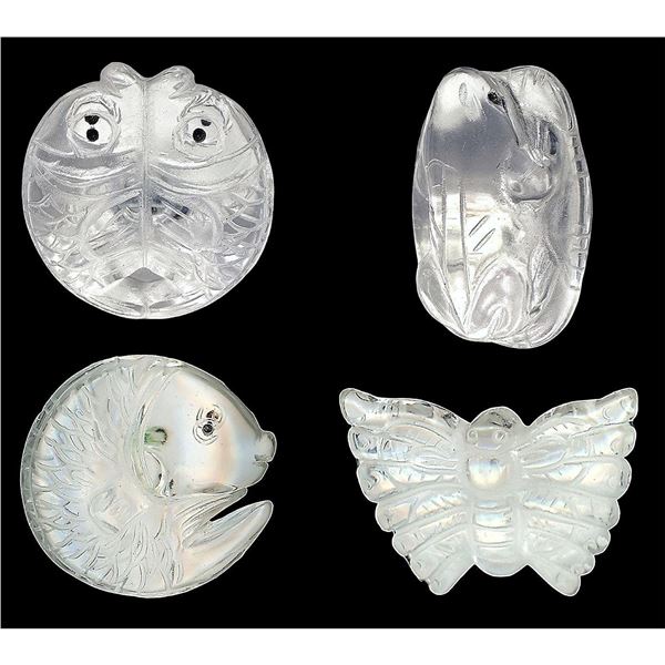 A small card of division three carved Crystal buttons