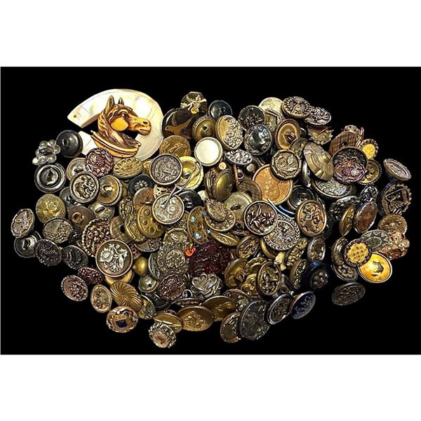 A bag lot of assorted buttons