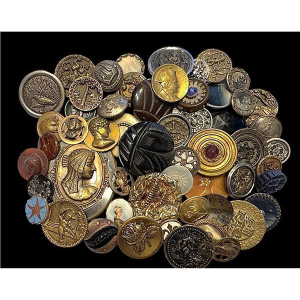A bag lot of assorted buttons