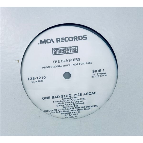 The Blasters – One Bad Stud 12" Promo Single (1984 MCA, Streets of Fire OST)