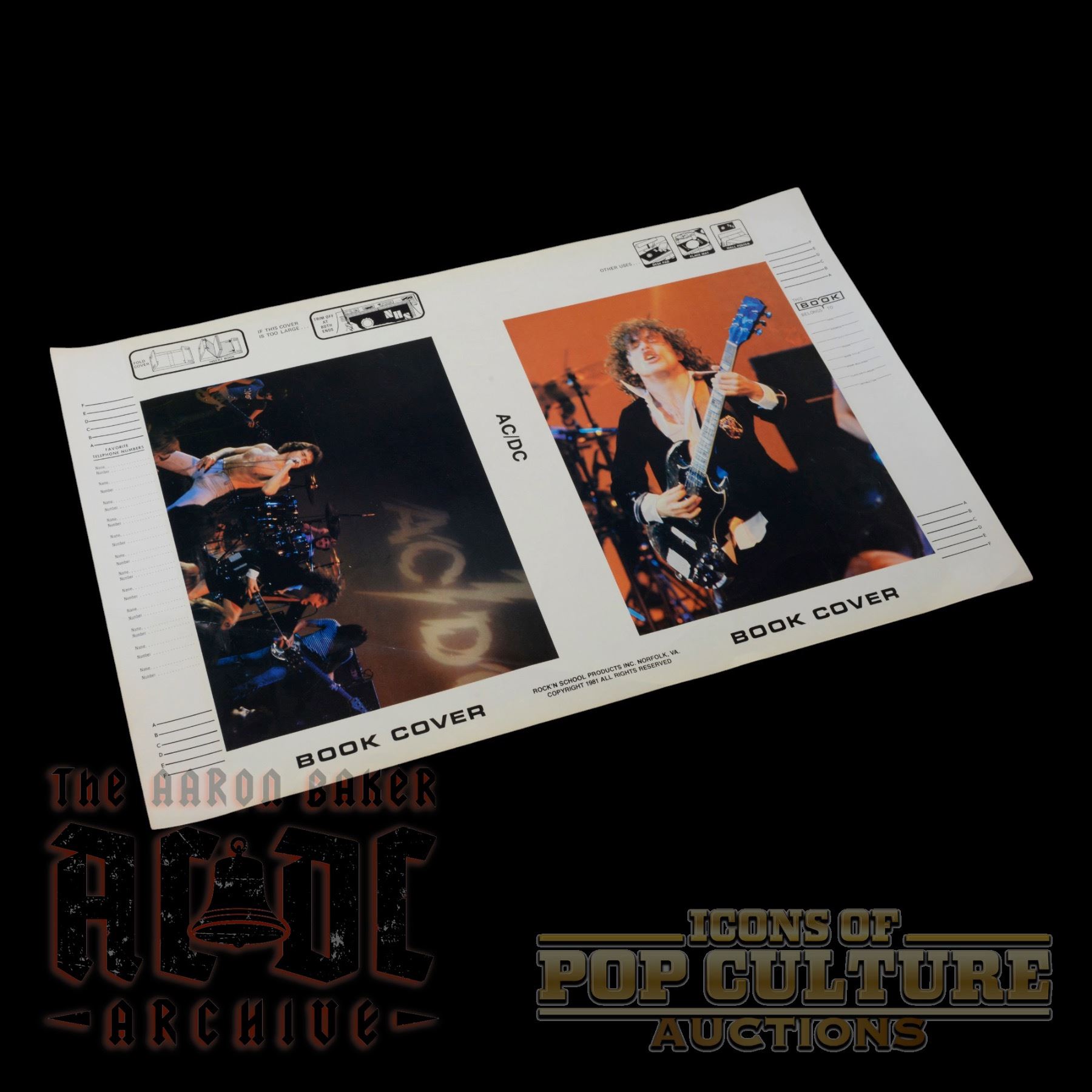 AC/DC - Vintage 1981 Book Cover - 3294