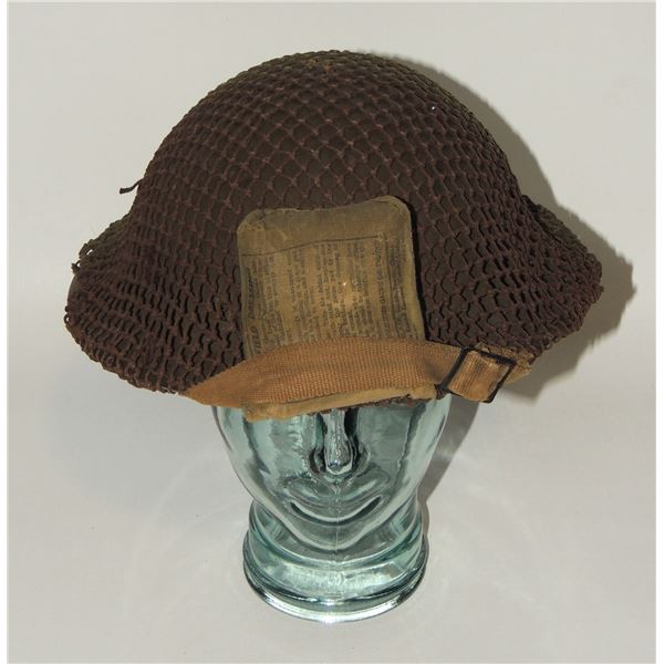 #2 WW2 CANADIAN BRODIE HELMET CAMO NET GSW 1941
