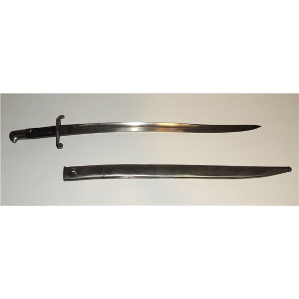 #4 1856 BRITISH YATAGHAN BAYONET W/ SCABBARD MARK