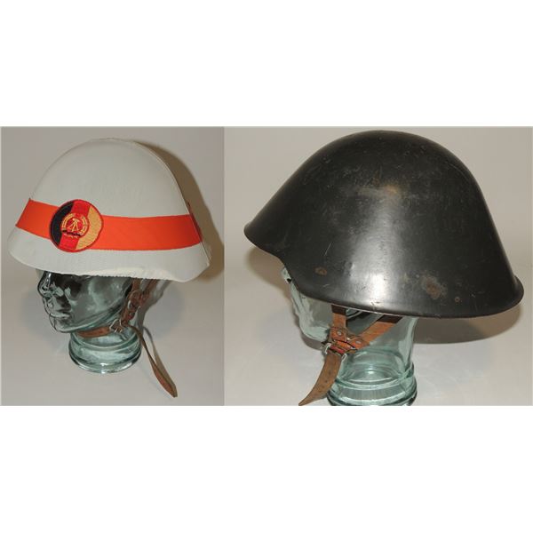 #7 COMMUNIST EAST GERMAN HELMET + COVER NVA M56