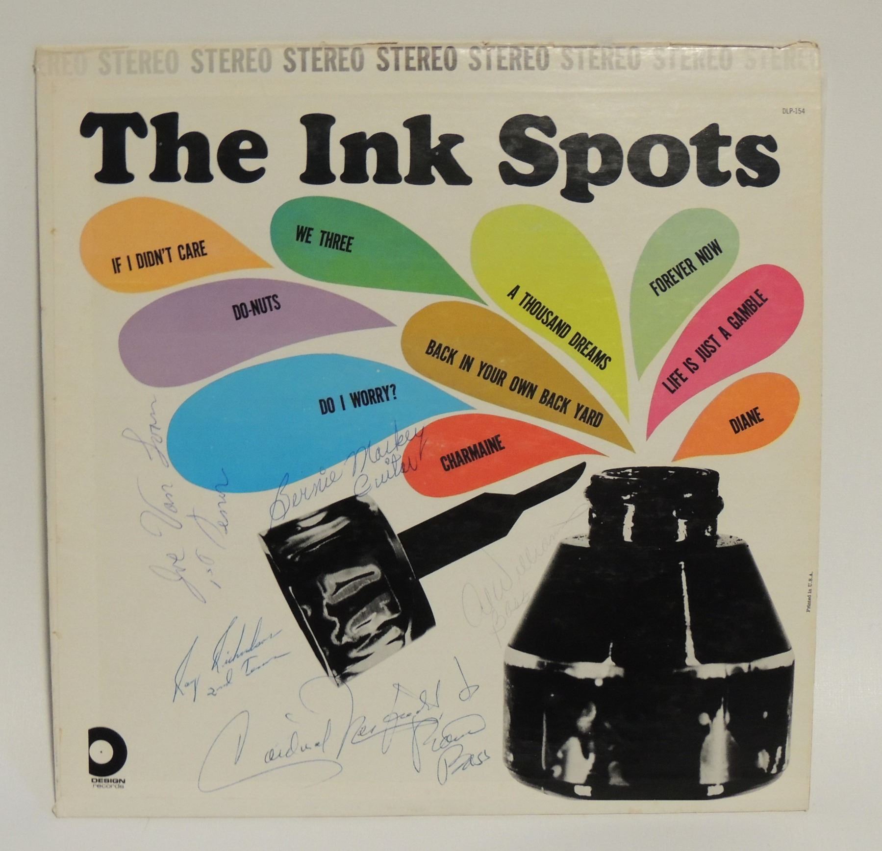 #26 SIGNED THE INK SPOTS VINYL RECORDS DLP-154