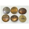 #28 1920'S QUEBEC CHAUFFEUR BADGES CANADA LOT OF 6