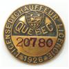 Image 8 : #28 1920'S QUEBEC CHAUFFEUR BADGES CANADA LOT OF 6