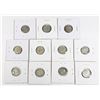 Image 2 : #39 LOT OF 11 10 CENT SILVER DIMES CANADA ASSORTED