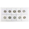 Image 1 : #40 LOT OF 10 10 CENT SILVER DIMES CANADA ASSORTED