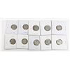 Image 2 : #40 LOT OF 10 10 CENT SILVER DIMES CANADA ASSORTED