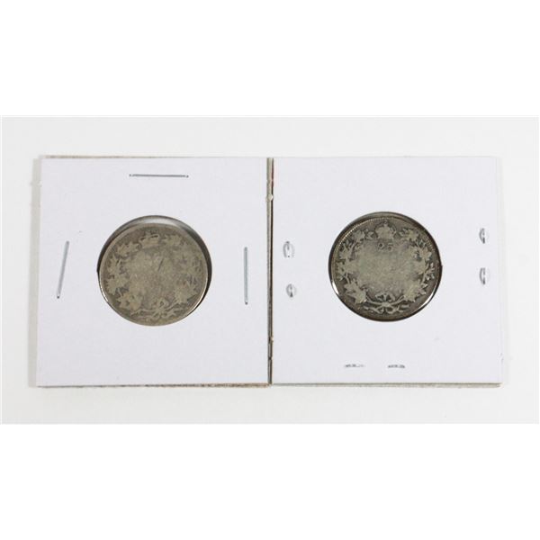#42 CANADIAN 25 CENT QUARTER LOT SILVER WORN