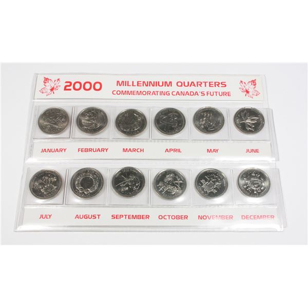 #49 2000 CANADIAN MILLENNIUM QUARTER SET PACKAGE