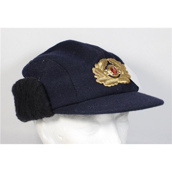 #113 EAST GERMAN MILITARY CAP WITH INSIGNIA