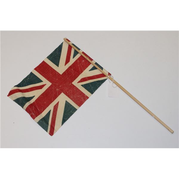 #133 WW2 BRITISH UNION JACK STICK FLAG HOMEFRONT