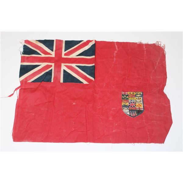 #134 WW2 CANADIAN RED ENSIGN FLAG 22 X 17 INCHES