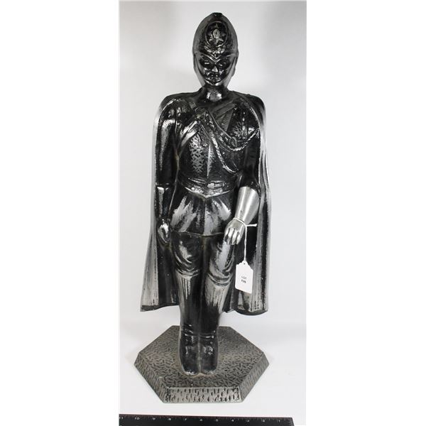 #135  BRITISH SOLDIER METAL DISPLAY STATUE 26 X 9