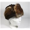Image 1 : #140 CANADA MUSKRAT WINTER FUR HAT POLICE MILITARY