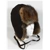 Image 4 : #140 CANADA MUSKRAT WINTER FUR HAT POLICE MILITARY