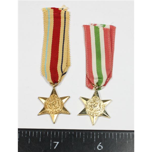 #153 WW2 CANADA AFRICA STAR + ITALY STAR MINIATURE
