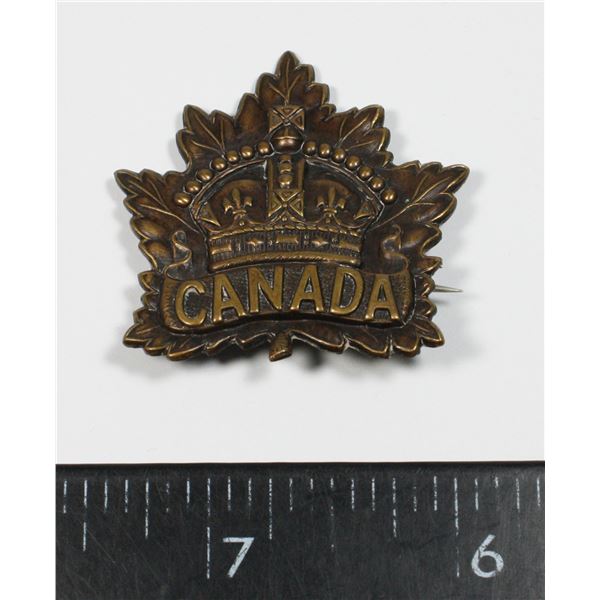 #159  WW1 CANADIAN GENERAL LIST CAP BADGE CEF W/