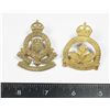 Image 1 : #163 LOT WW2 CANADIAN CAP BADGE RCOC + RCAC