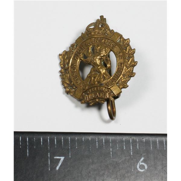 #164 WW1 174 CEF COLLAR BADGE CAMERON HIGHLANDER